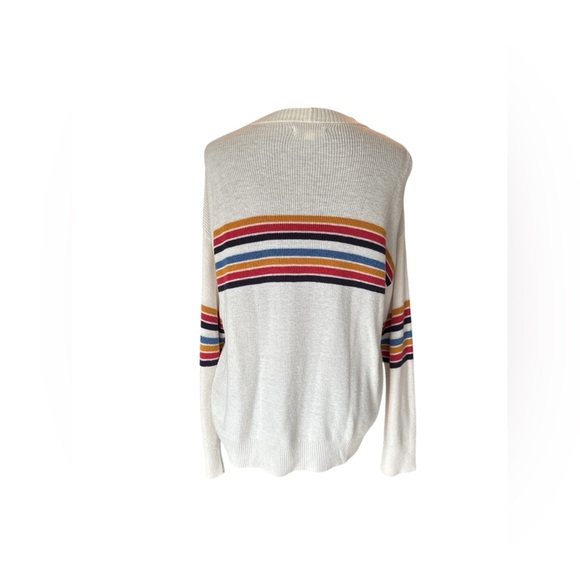 American Eagle Retro Stripe Crew Neck Sweater - Cozy Cotton Blend - Size S - Picture 4 of 9